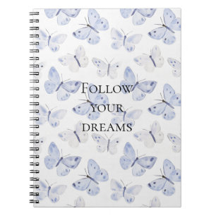 Carnet Papillons blancs mauves