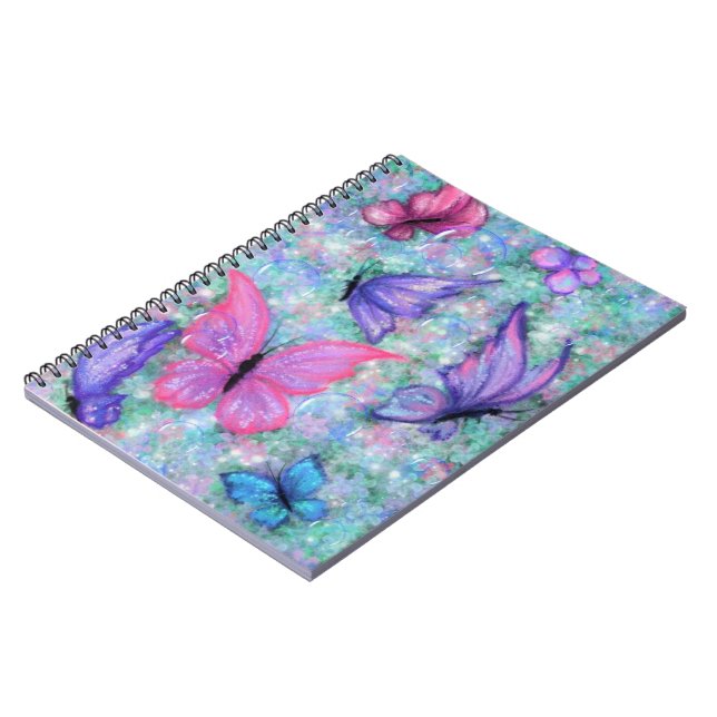 Carnet Papillons colorés volant (Côté gauche)