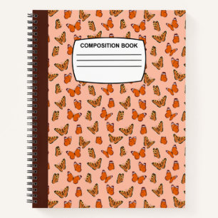 Carnet papillons Composition spirale