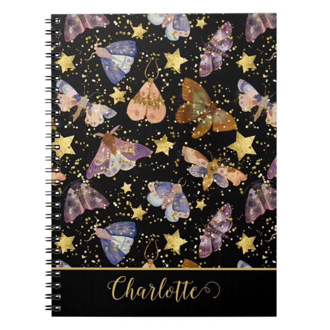 Carnet Papillons de nuit magiques Parties scintillant Éto (Devant)