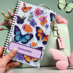 Carnet Papillons et fleurs vibrants