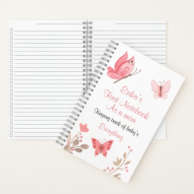 Carnet Papillons floraux roses mignons Gardez le fil du b (À l'intérieur)