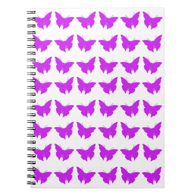 Carnet Papillons gras violet (Devant)