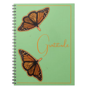 Carnet Papillons "Gratitude" à deux monarques