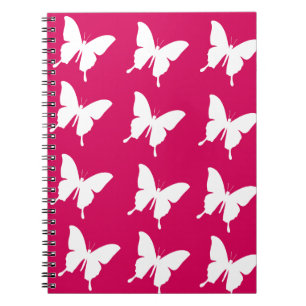 Carnet Papillons monarques roses
