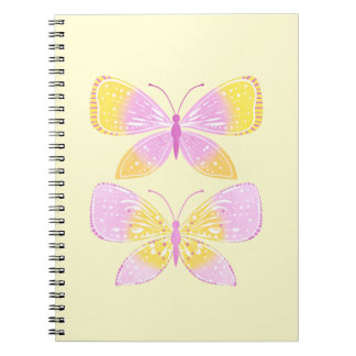 Carnet Papillons roses et jaunes