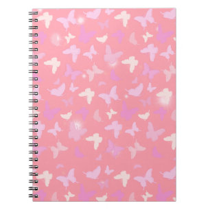 Carnet Papillons roses Motif sans couture