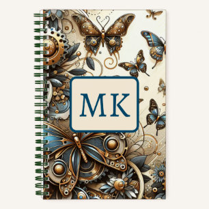Carnet Papillons Steampunk Vintage