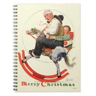 Carnet Papy sur le cheval de basculage