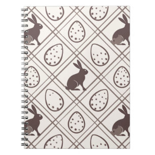 Carnet Pâques carreaux marron