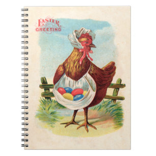 Carnet Pâques Poulet De La Ferme Cute Oeufs Antiques