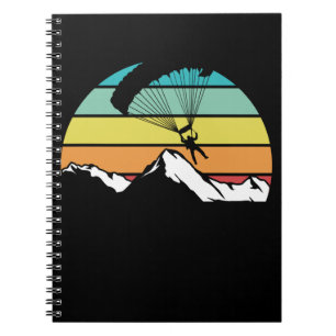 Carnet Parachute Retro Mountain Parapente