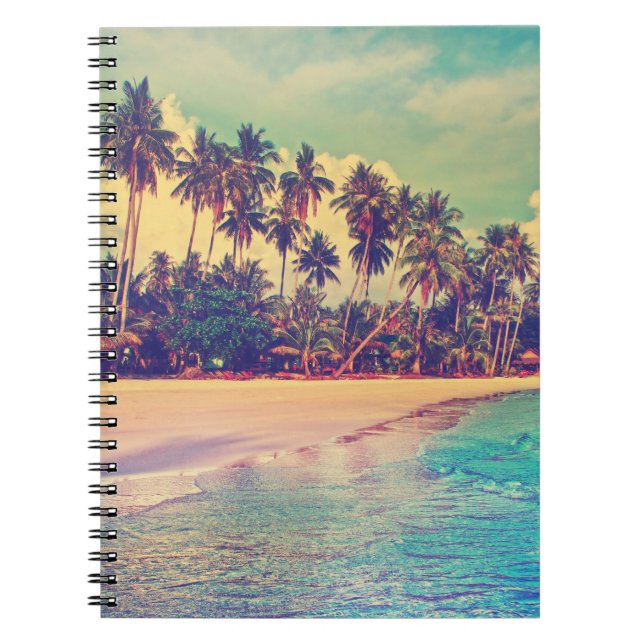Carnet Paradis tropical : mer, hôtel, plage. (Devant)