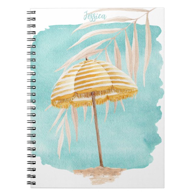 Carnet parapluie aquarelle (Devant)
