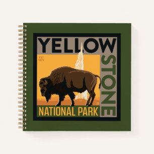 Carnet Parc national de Yellowstone Buffalo