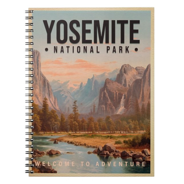 Carnet Parc national de Yosemite Californie Vintage (Devant)