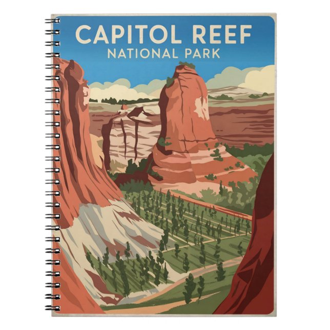 Carnet Parc national du Capitol Reef Vintage (Devant)