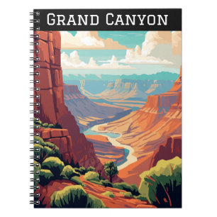 Carnet Parc national du Grand Canyon Vintage Rétro Arizon