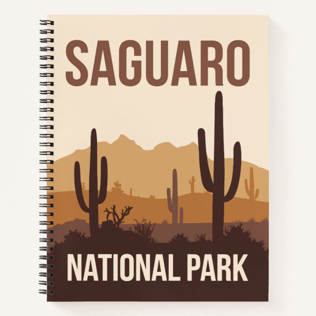 Carnet Parc national du Saguaro Art de voyage minimal (Devant)
