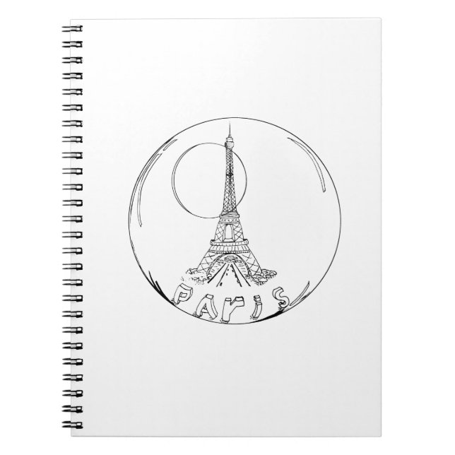 Carnet paris dans une boule de verre (Devant)
