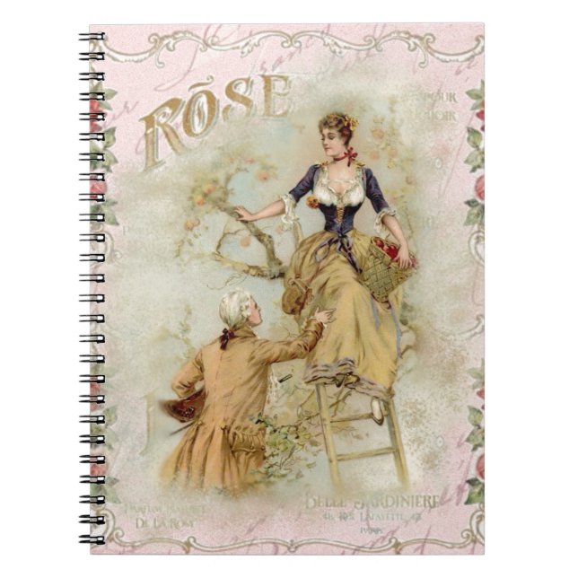 Carnet Paris romantique Amateurs rose shabbychic (Devant)