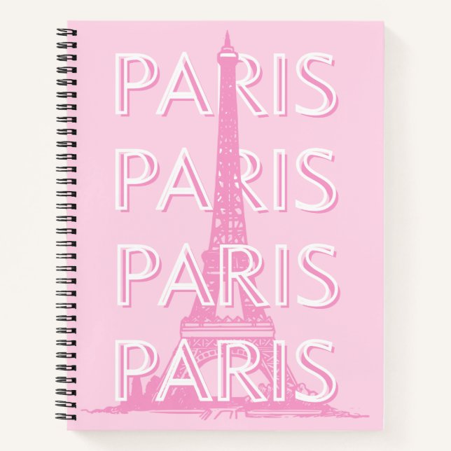 Carnet Paris Travel Art, Travel Art, Preppy Art, Rose (Devant)