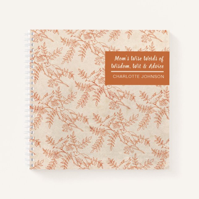 Carnet Paroles sages de sagesse de maman avec conseils (Devant)