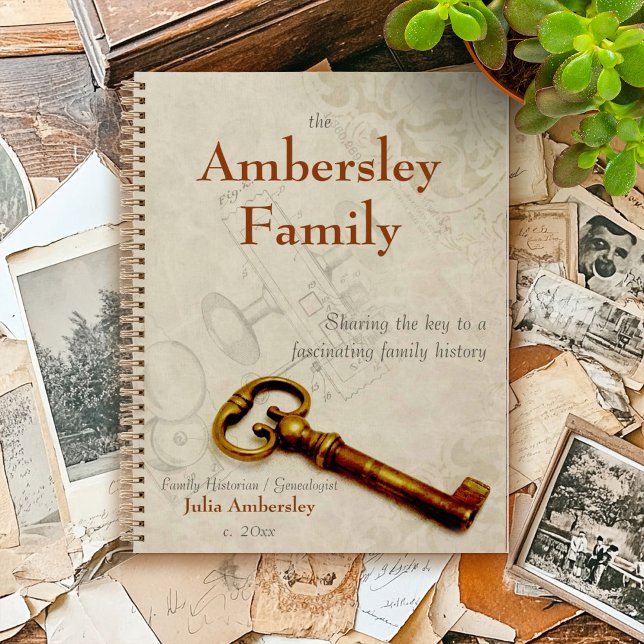 Carnet Partage de l'historique familial personnalisé clé (Créateur téléchargé)