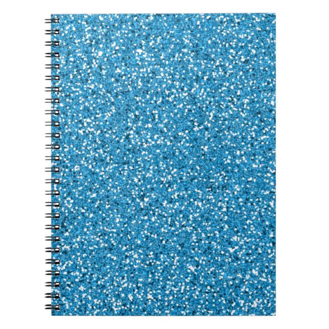 Carnet Parties scintillant bleue Motif (Devant)