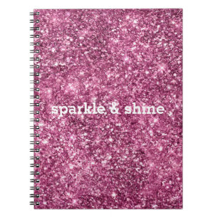 Carnet Parties scintillant Bokeh rose