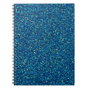 Carnet Parties scintillant brillante bleue