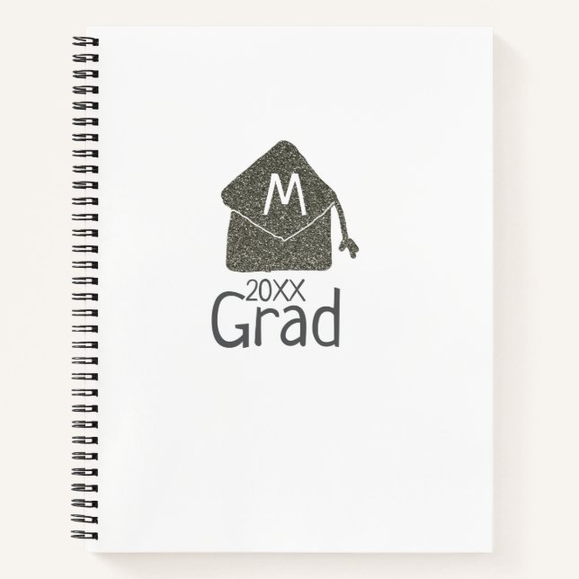 Carnet Parties scintillant de bouchon de graduation en ar (Devant)