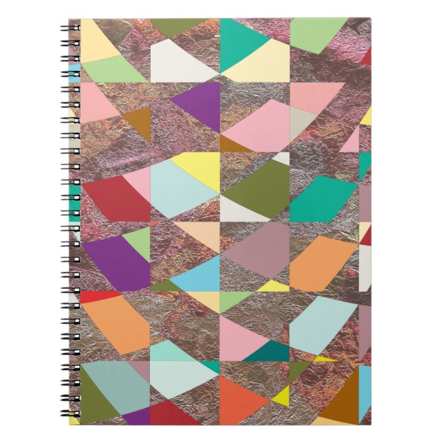 Carnet Parties scintillant de couleurs Abstraites (Devant)