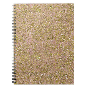 Carnet Parties scintillant de glam rose et or Rose flush