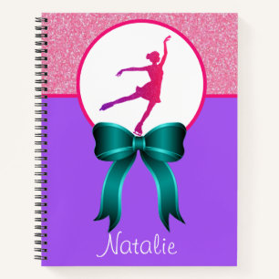 Carnet Parties scintillant de patinage artistique et Carn
