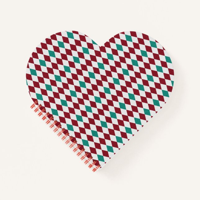 Carnet Parties scintillant Diamant Rouge et Bleu (Devant)