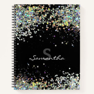 Carnet Parties scintillant Girl Nom personnalisé Monogra