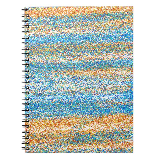 Carnet Parties scintillant Gold Blue Abstrait (Devant)