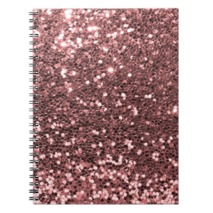 Carnet Parties scintillant Gold Faux Rose moderne Imprime