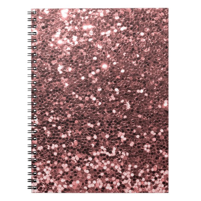 Carnet Parties scintillant Gold Faux Rose moderne Imprime (Devant)