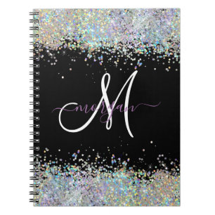 Carnet Parties scintillant holographique Rainbow Pastels