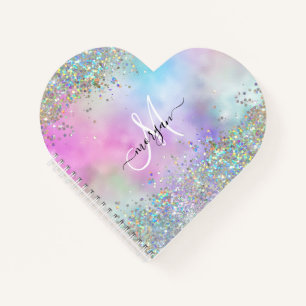 Carnet Parties scintillant holographique Rainbow Pastels 