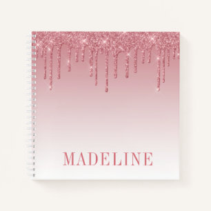 Carnet Parties scintillant moderne branchée Dusty Rose