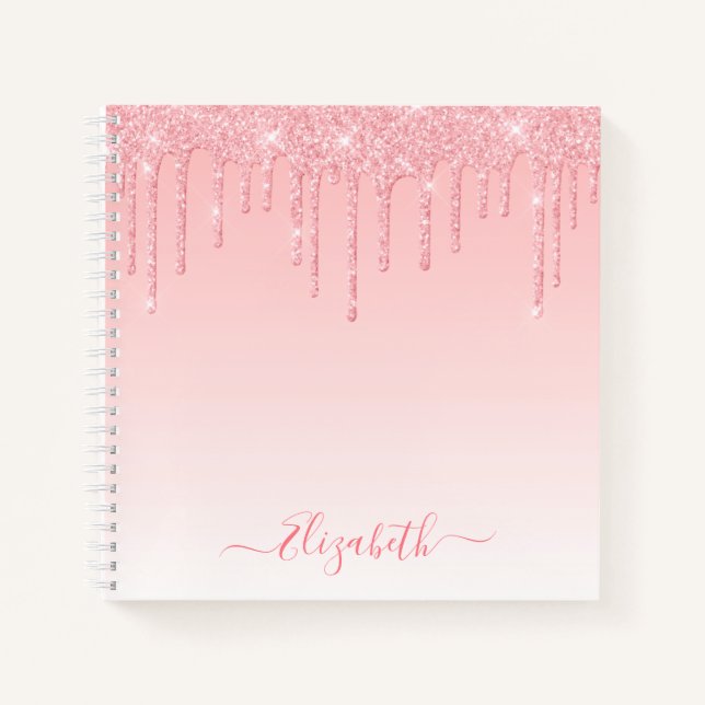 Carnet Parties scintillant moderne design élégant Script  (Devant)