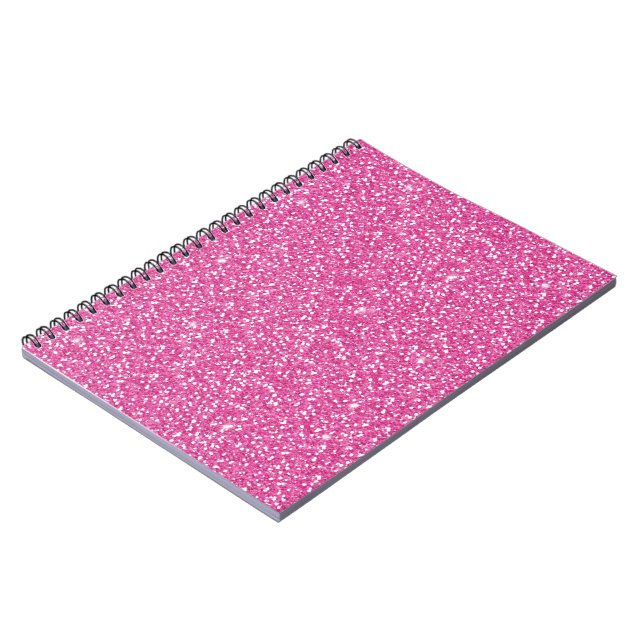 Carnet Parties scintillant Neon Hot Pink tendance (Côté gauche)