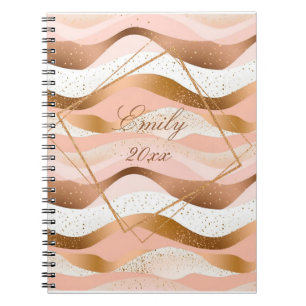Carnet Parties scintillant or rose brossé