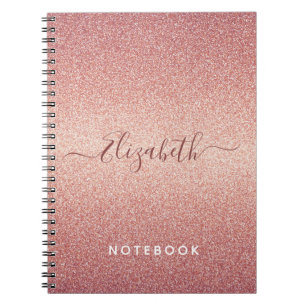 Carnet parties scintillant or rose étincelante glam rose 
