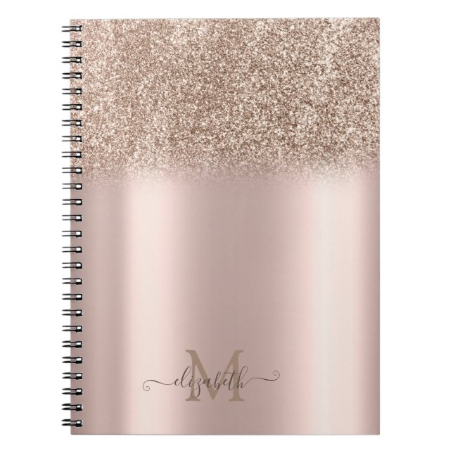 Carnet Parties scintillant or rose Ombre Monogram (Devant)