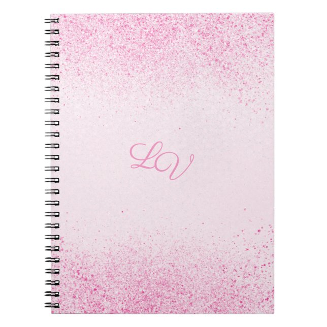 Carnet Parties scintillant rose chatoyante Poussière phot (Devant)