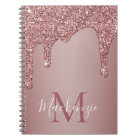 Parties scintillant Rose de luxe goutte d'or Monog